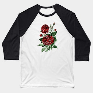 Red Rose Flower Baseball T-Shirt